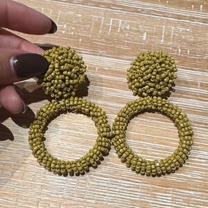 Elegant Beaded Hoop Earrings